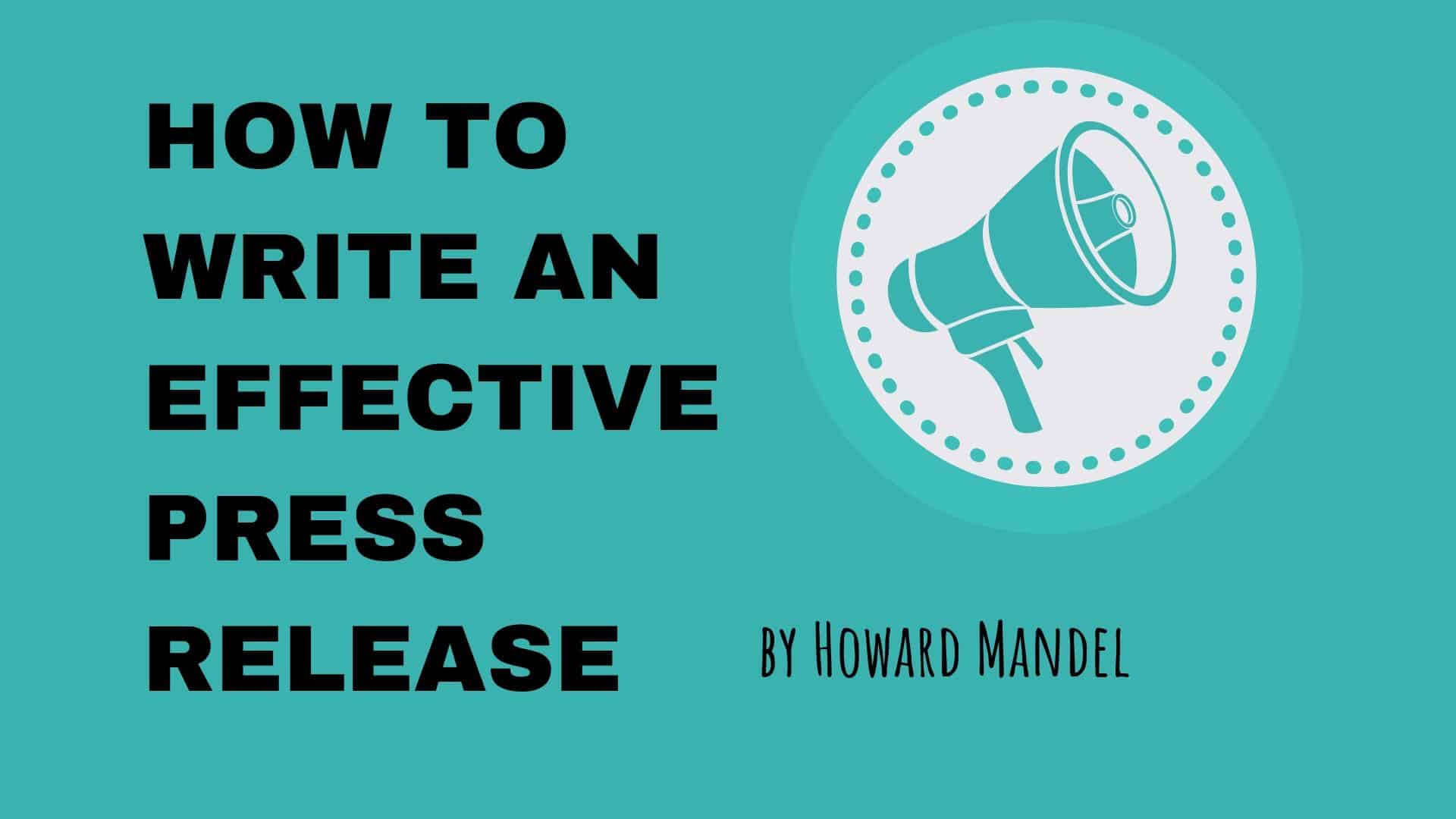 How to write a press release